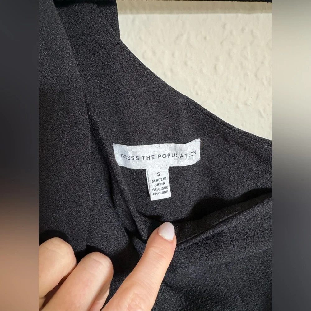 Dress the Population Black One-Shoulder Maxi Dress - Picture 4 of 11